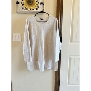 Eileen Fisher Wool Blend Minimalist Sweater Tunic Fits M/L Elevated Basic